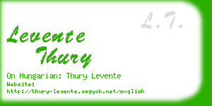 levente thury business card